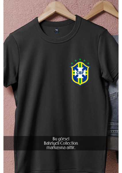 Oversize Brezilya Milli Futbol Takımı Logosu Cep Tasarımlı Unisex T-Shirt fiyatları