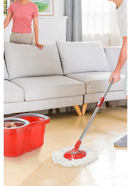 Dönerek Temizlik Kolaylığı Sunan 13L Kova ve Paspas Seti