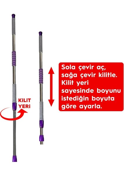 Çok Amaçlı Mikrofiber Temizlik Seti, Mandallı ve Klipsli, Yer, Duvar, Cam Uyumlu