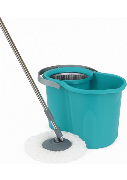 Turkuaz Spin Mop Döner Başlıklı Temizlik Seti ve Sıkma Aparatı fiyatları