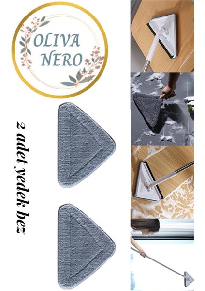 Iki Adet Üçgen Mop Yedek Bezi, Pratik Temizlik Için Uygun Set fiyatları