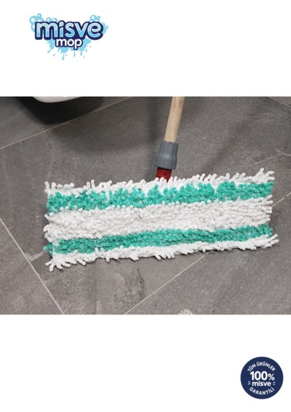 40 cm Mikrofiber Yedek Paspas Yeşil, Temizlik Için Uygun ve Dayanıklı