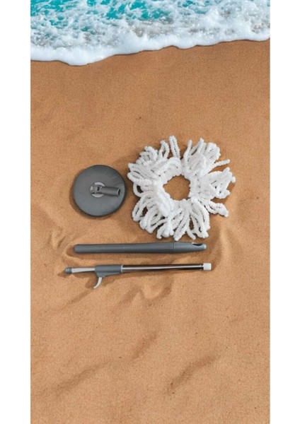 Gri Uyumlu Sap ve Yedek Mop, Tüm Kova Modellerine Uygun, Kullanışlı Temizlik Seti indirimleri