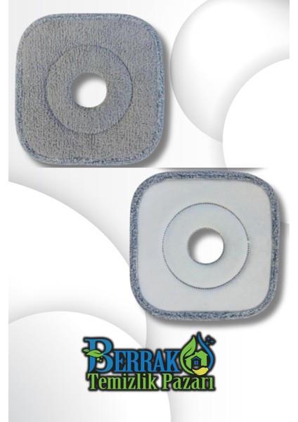 Gri Asansörlü Kare Mop Yedeği - Dayanıklı ve Pratik Temizlik Için