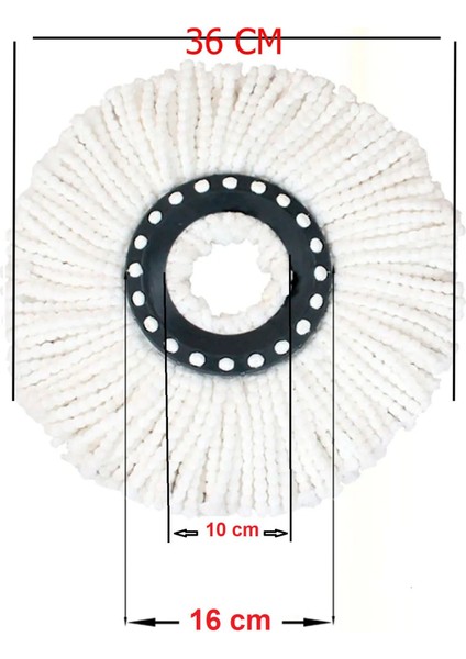 Yumuşak Mikrofiber Yuvarlak Temizleme Paspas Seti, 3'lü Paket, Beyaz Renk modelleri