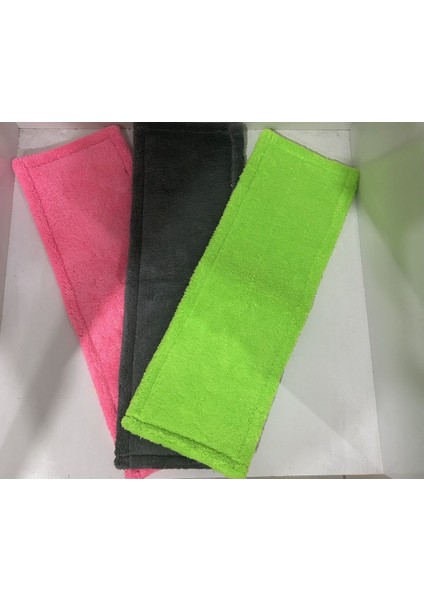 Mikrofiber Havlu Mop Ucu 60 Cm, 3 Renkli, Set Halinde, Temizlik Kolaylığı Sağlar