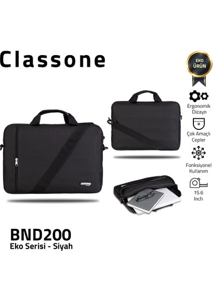BND200 Eko Serisi 15,6 Inç Laptop Notebook El Çantası Siyah T300 Kablosuz Mouse fiyatları
