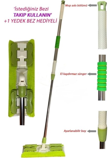 Mor Teleskopik Mop, 360° Dönebilen Pratik Temizlik Aracı fiyatları