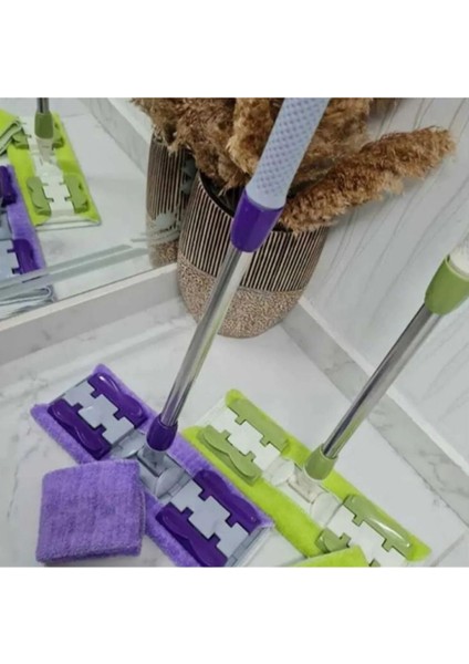 Mor Teleskopik Mop, 360° Dönebilen Pratik Temizlik Aracı fırsatları