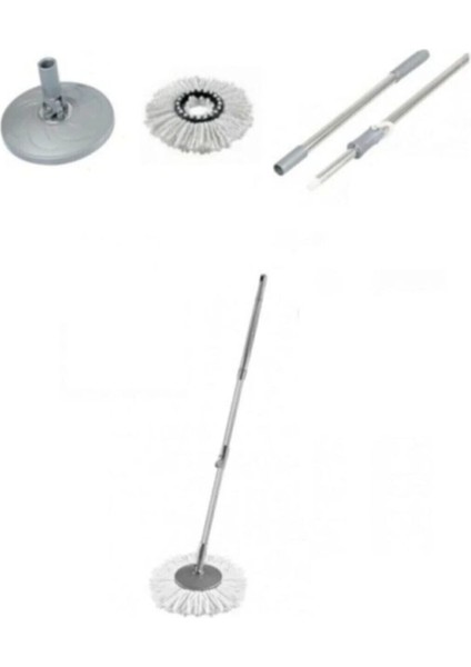 Pratik ve Hafif Döner Başlıklı Temizlik Mop'u, Kolay Kullanım Sağlar. fiyatları
