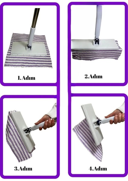 Tüm Bezlerle Uyumlu Kendinden Sıkıştırmalı Click Mop, Pembe-Krom indirimleri