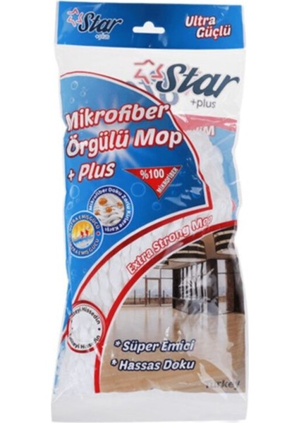 Yumuşak Mikrofiber Örgü Mop, Pratik ve Hafif Temizlik Aracı