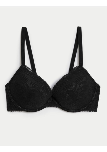 Flexifit™ Dantel Detaylı Destekli Push Up Sütyen