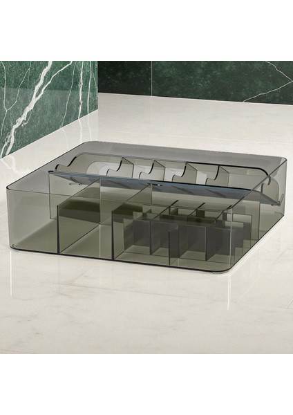 Vısslaån Bölmeli Düzenleyici Gri 32 x 31 x 9 cm Çekmece Içi Veya Masa Üstü Kullanıma Uygun modelleri