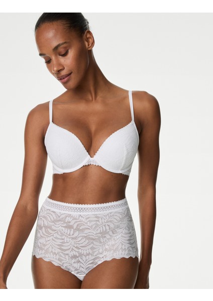 Flexifit™ Dantel Detaylı Destekli Push Up Sütyen