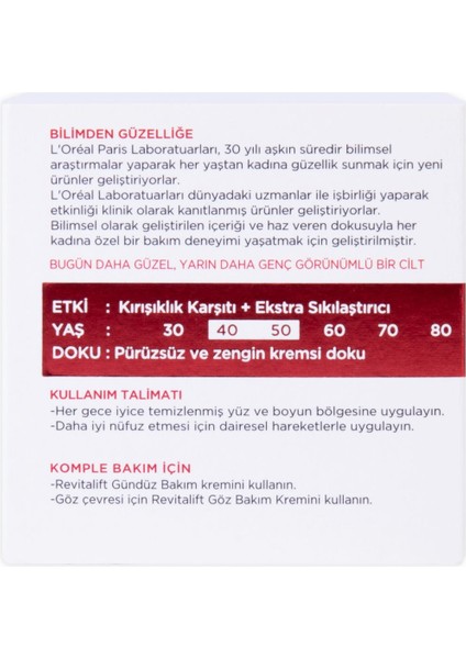 Revitalift Gece Bakım Kremi indirimleri