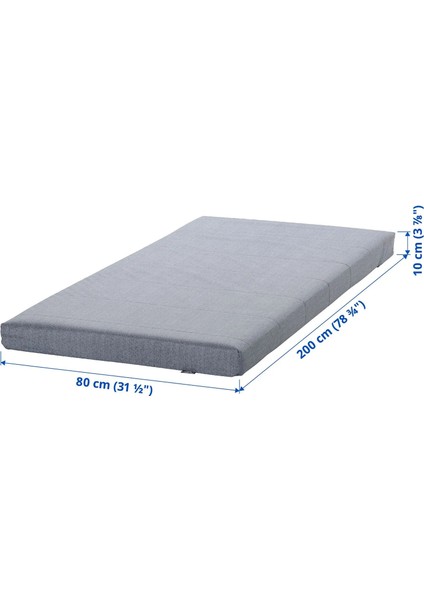 Ågotnes Sünger Yatak Tek Kişilik 80 x 200 cm Açık Mavi Hafif ve Konforlu Yapısıyla Taşınabilir fırsatları