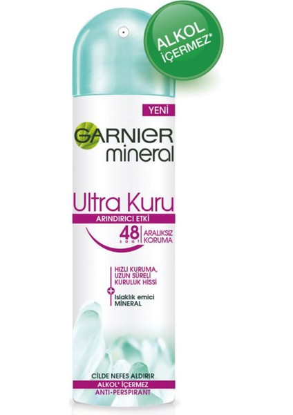 Mineral Ultra Kuru Sprey Deodorant 150ML fiyatları