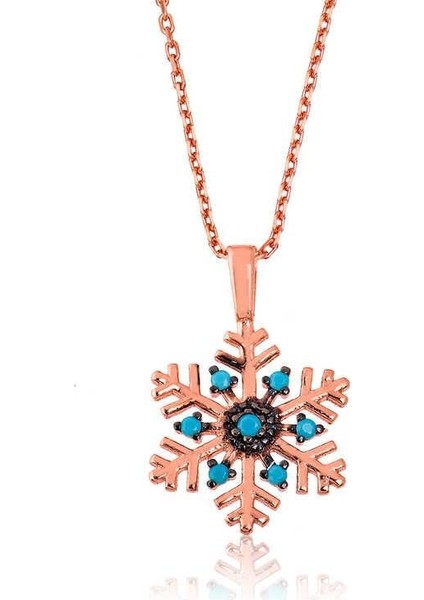 925 Ayar Gümüş Kar Tanesi Kadın Gümüş Kolye