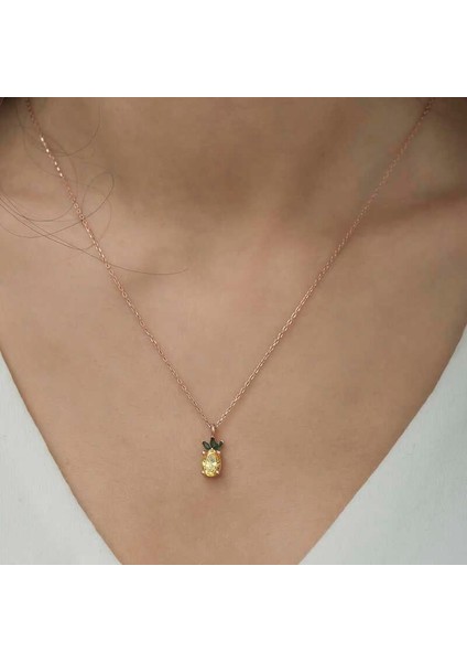 ​gümüş Rose Ananas Figür Meyve Kolye fiyatları