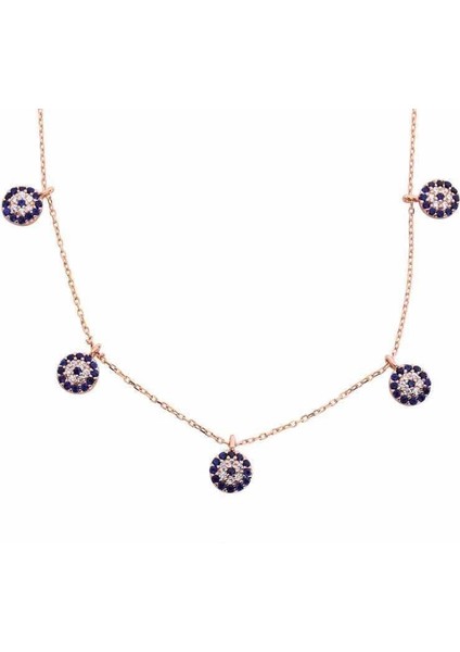 925 Ayar Gümüş Nazarlı Şans Bayan Gümüş Kolye