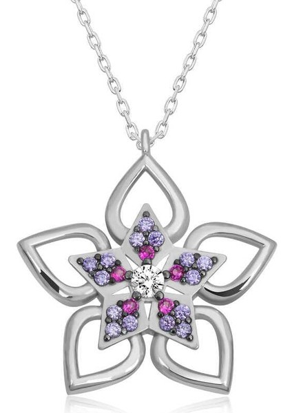 ​gümüş Çiçek Kadın Kolye