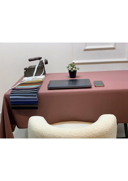 Nivemeshome Keten Trend Masa Örtüsü Gül Kurusu Apm