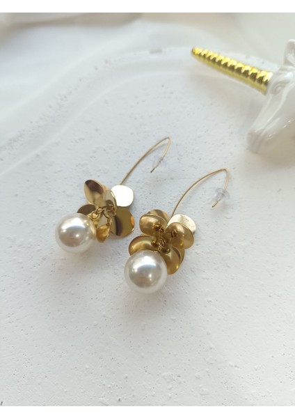 Çiçek Pullu Incili Küpe fiyatları