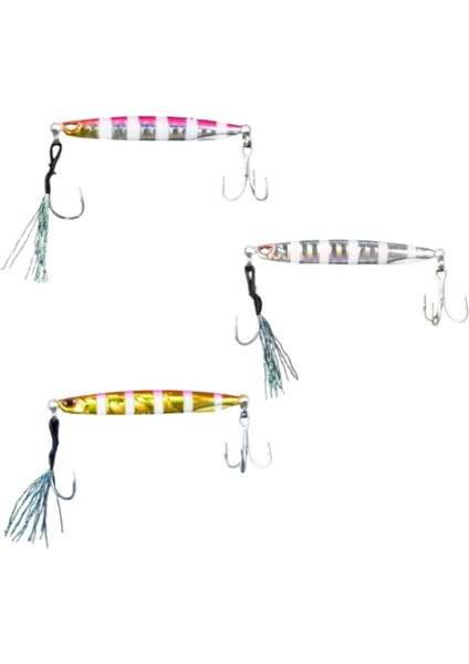 Silent Jig Trio Zebra Mix 3 Adet Jig Yem Ağırlık (Gr) : 10GR