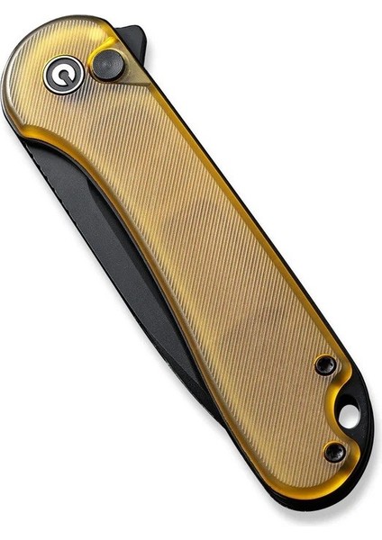 Button Lock Elementum Iı Flipper Knife Ultem Amber & Black Handle Çakı indirimleri