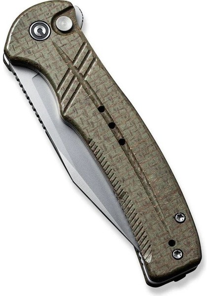 Cogent Flipper & Button Lock Knife Green Micarta Handle Çakı indirimleri
