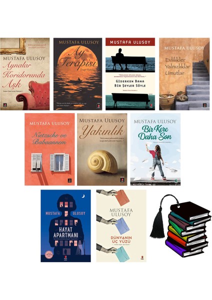 Mustafa Ulusoy -9 Kitap Set- Aynalar Koridorunda Aşk - Ay Terapisi - Giderken Bana Bir Şeyler Söyle
