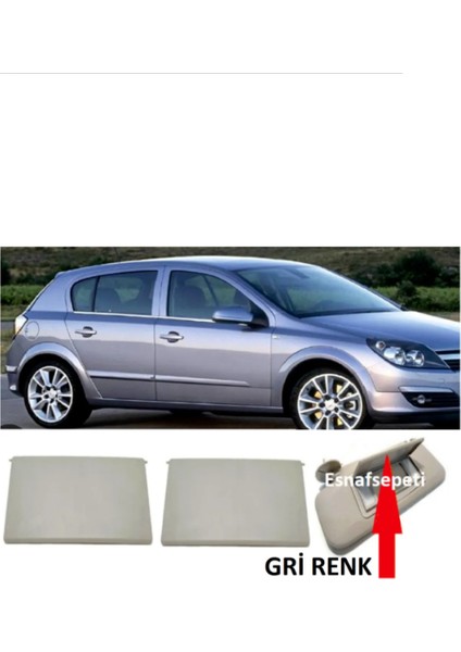 Astra H Makyaj Aynası Kapağı Takımı Gri 2 Adet