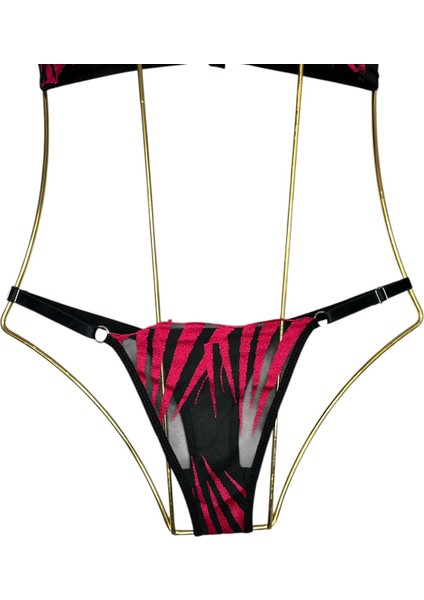 Kılıç Kadın Balenli Dantelli Tül Brode Bralet Iç Giyim Külot Sütyen Takımı modelleri