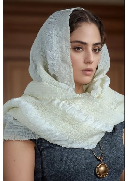 Ipek Şal - 75 X200 cm - Gofreli - El Dokuması - %100 Ödemiş Ipeği