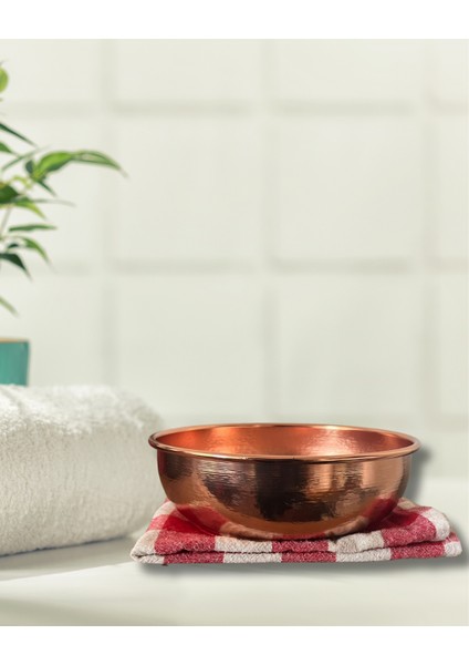 Osmanlı Motifli Döküm Hamam Tası – Ağır ve Kalın Metal – Geleneksel Türk Hamamı Aksesuarı