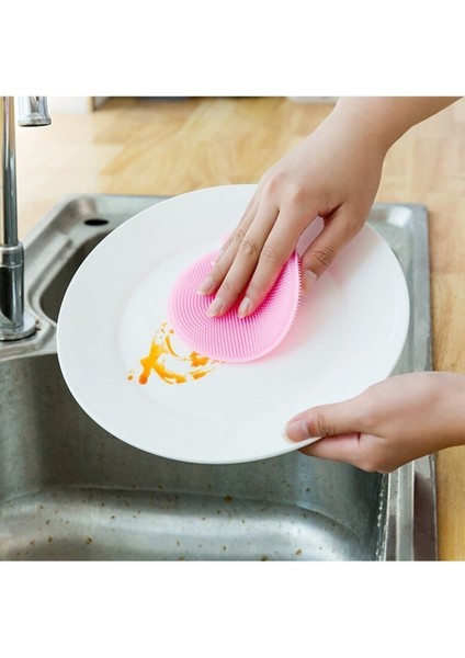 2'li Silikon Bulaşık Süngeri, Tükenmeyen Çok Amaçlı Yıkama Fırçası