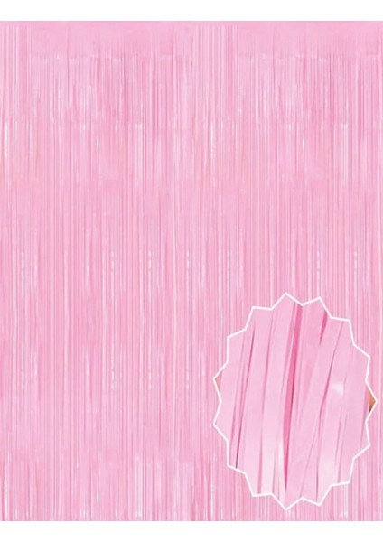 Nessiworld Soft Pembe Püsküllü Kapı Perdesi - Parti, Baby Shower, Cinsiyet Partisi 1x2 M fiyatları