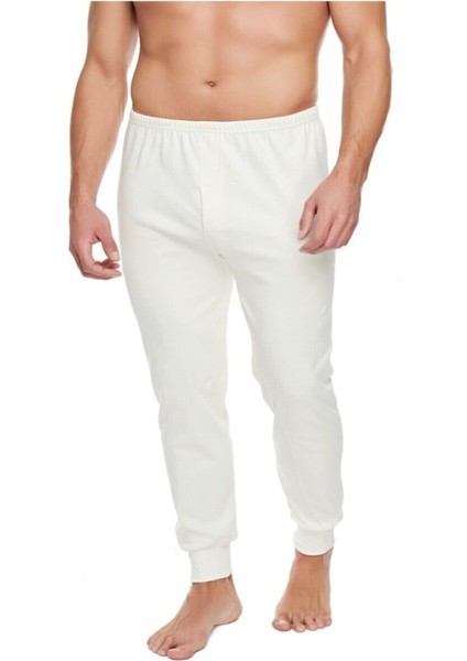 Erkek 0113 Kışlık Uzun Alt Içlik Interlok - Krem