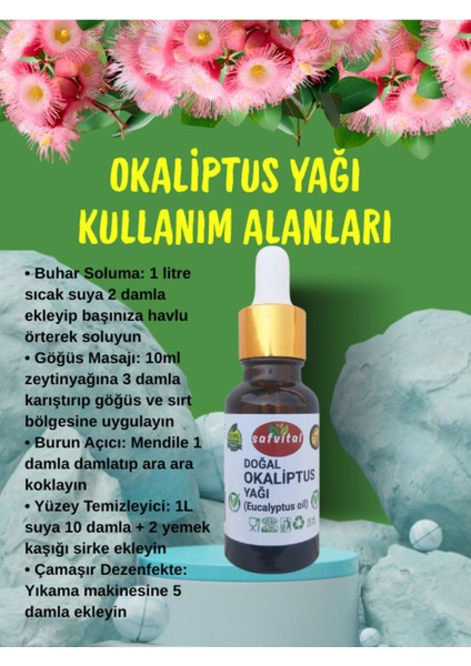 %100 saf okaliptus uçucu yağı 20ml - Nefes ferahlatıcı & dezenfektan (eucalyptus oıl) 20ml modelleri