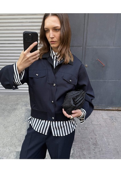 Kumaş Mix Bomber Ceket IW6250005060015