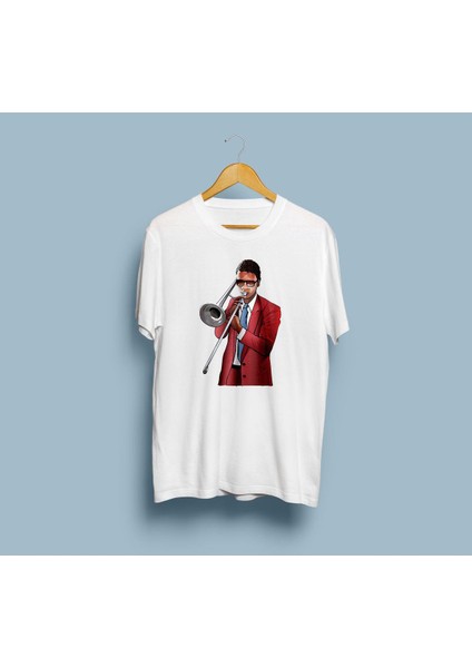 Oversize Trombone Tasarım Unisex T-Shirt