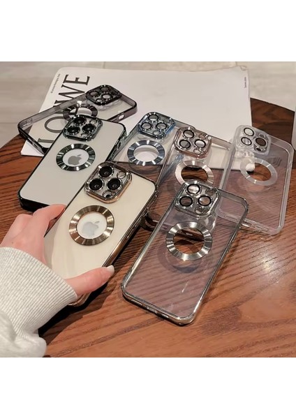 Apple iPhone 15 Pro Max Kamera Lens Korumalı Magsafe Şarj Destekli Arkası Şeffaf Yüksek Kalite Kılıf
