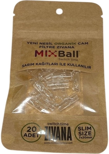 20 Adet Cam Filtre Zıvana (7X20MM)
