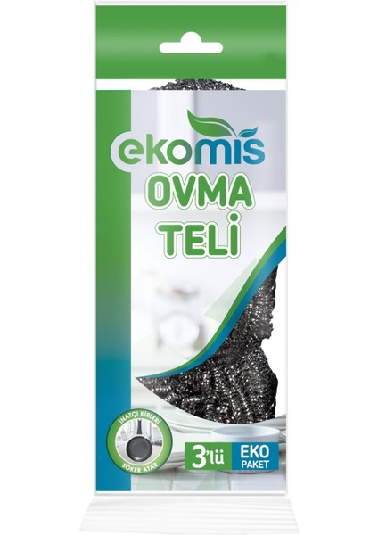 Pratik ve Dayanıklı 3'lü Bulaşık Teli Seti