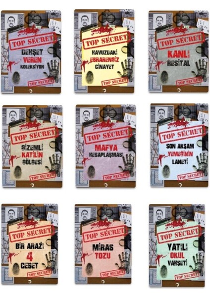 Dedektif Oyunu - Top Secret - 9 Adet Oyun Kitabı