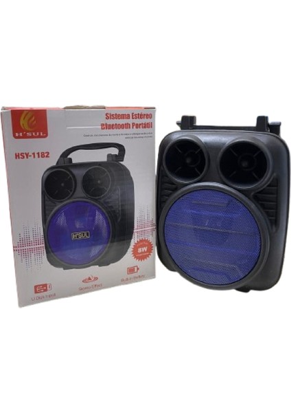 Hsul HSY-1182 Bluetoothlu Kablosuz Renkli LED Işıklı Mini Hoparlör | Şarjlı Taşınabilir Müzik Topu