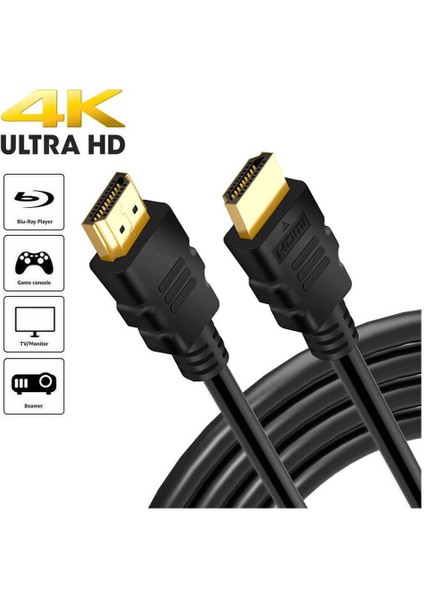 30CM 4K HDMI Kablo - 2k 60Hz / 4K 30Hz, 10GBPS, Altın Uçlu, Dolby ve Ağ Desteği modelleri