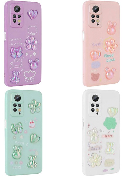 Xiaomi Redmi Note 12 Pro 4g Kılıf Kabartma Figürlü Parlak Effx Toys Silikon Kapak-Açık Yeşil fiyatları