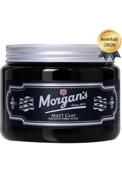 Morgan's Matt Clay Smooth Firm Hold - Güçlü Tutuş Sağlayan Şekillendirici Kil 500 ml